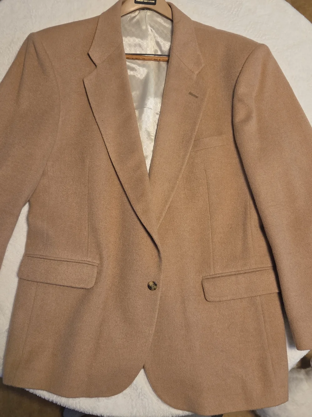 Classic Stanley Blacker Men's Camel Hair Blazer - Classic Sport Coat Size 46L